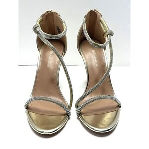BCBGeneration Women's Jemmy Crystal Embellished Sandal Platino Size 8.5 NWT/BOX
